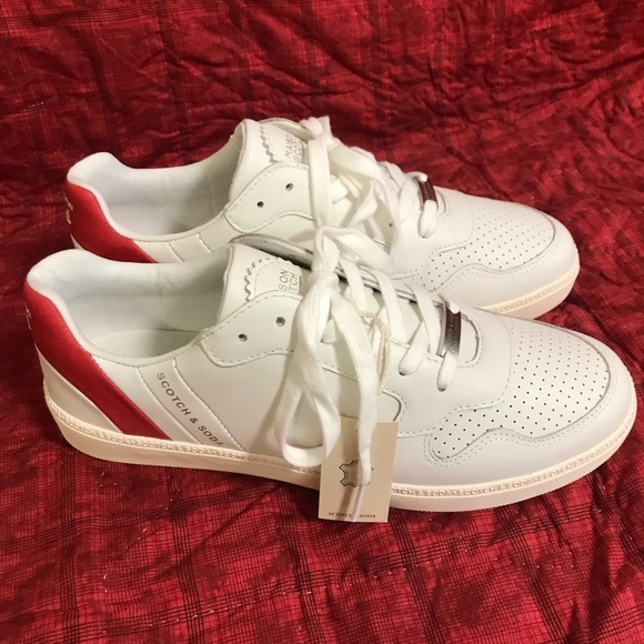 Maison Scotch white and red Laurite sneakers BNWT - Picture 4 of 5
